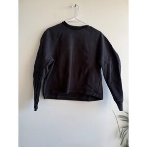 Y-3 Adidas Yohji Yamamoto Black Raglan Logo Sweatshirt XXS Boxy Fit